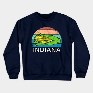 Indiana Hoosier Retro Sunset Corn Crewneck Sweatshirt